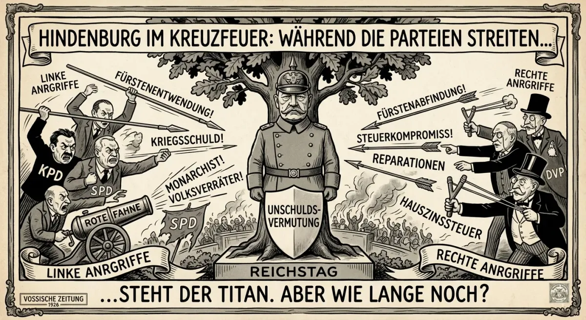 Die Reichstags-Debatte: Hindenburg im Kreuzfeuer