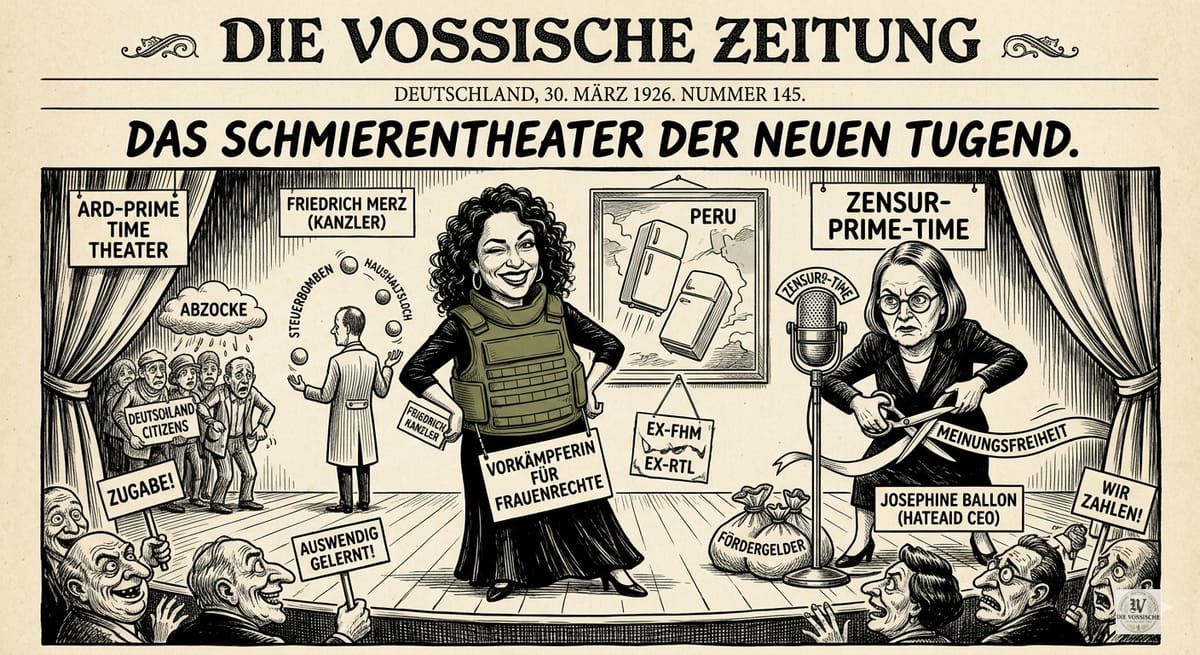 Das Schmierentheater der neuen Tugend – Von Westen, Weibern und den Wächtern der Wahrheit