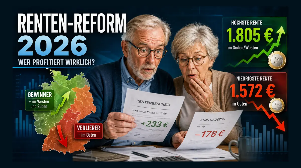 Neue Rentenreform aktuell: Tabelle zeigt Brutto-Netto-Unterschiede nach Bundesland und Beitragsjahren