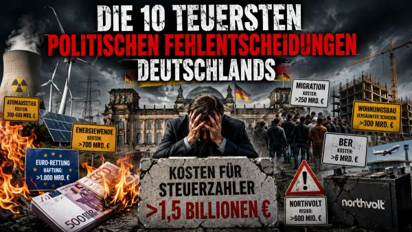 Die 10 teuersten politischen Fehlentscheidungen Deutschlands