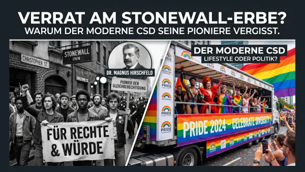 Verrat am Stonewall-Erbe? Warum der moderne CSD seine wahren Pioniere vergisst