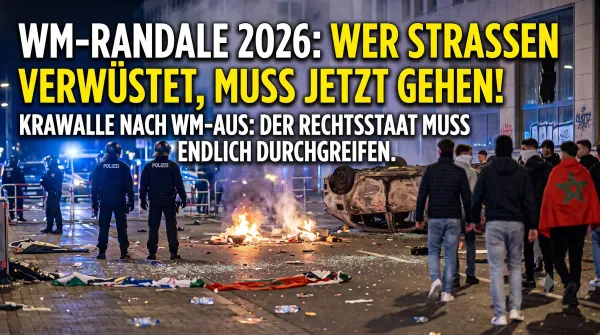 Nach WM-Eskalation 2026: Wann greift der Rechtsstaat endlich durch? Wer randaliert, muss gehen!