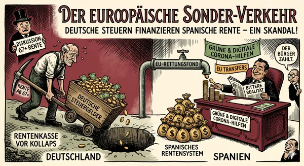 Deutsche schuften, Spanien feiert: Die Renten-Abzocke mit unseren Milliarden!