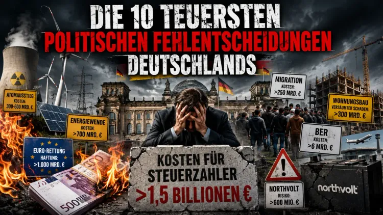 Die 10 teuersten politischen Fehlentscheidungen Deutschlands